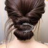 New Mini Rhinestone Hair Clip For Women Small Fashion Anti-Drooping Metal High Ponytail Hair Claw Headdress Hair Accessories