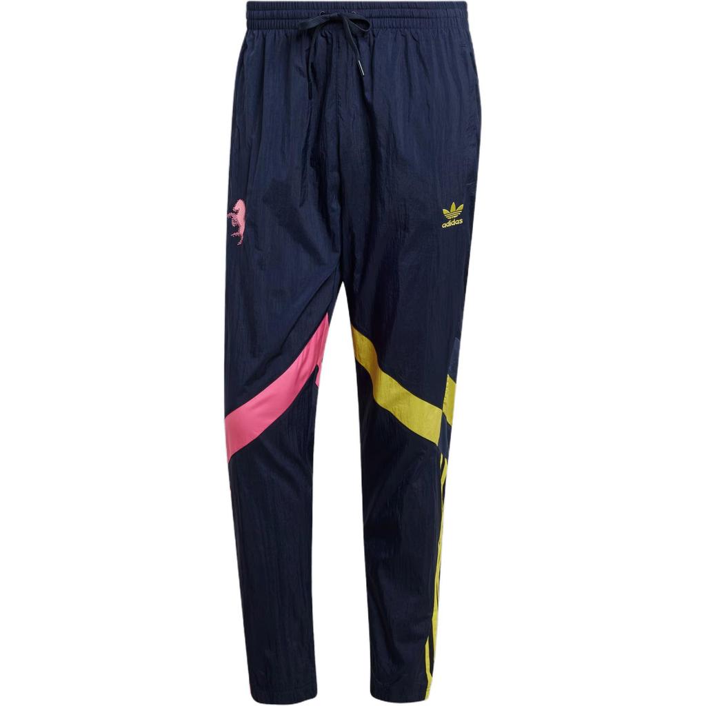 adidas Originals X Track FW24 Серия Ювентус Шнуровка Цветовой блок Повседневные Футбольные Брюки Мужские Низ Легендарный Чернильно-синий IN5597
