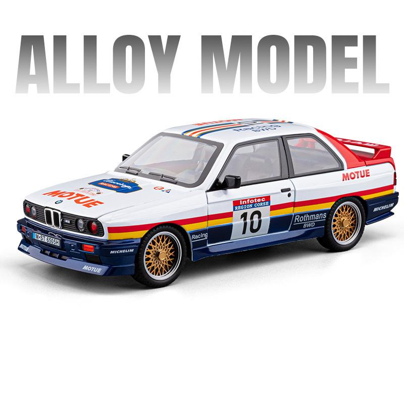 1:24 1988 BMW M3 E30 литая спортивная модель автомобиля литая металлическая классическая модель автомобиля с высокой имитацией звука и света детские игрушки подарок