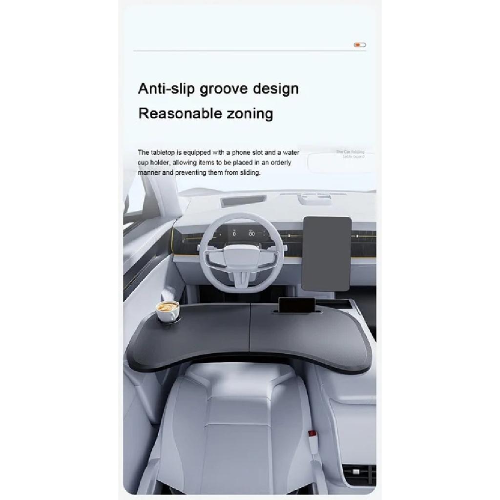 1pc Car Foldable Steering Wheel Table, Car Storage Table, Car Office Storage Artifact, Car Portable Folding Table, Folding Car T
