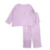 Takihyo Pajama Double Long with Pants Purple Women's Set, 100% Cotton, Gauze, Wrinkle-Finish, Sleeves, Loungewear, Pockets,