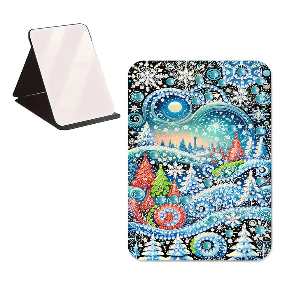 Алмазная мозаика своими руками, блестящее зеркало с кристаллами, стразы специальной формы, косметическое зеркало, настольное зеркало для путешествий на открытом воздухе, походов, пикника