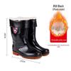 Men's Non-Slip Water-Resistant Work Boots: High-Top, Thick, Durable, Velvet-Lined for Construction and Kitchen Safety