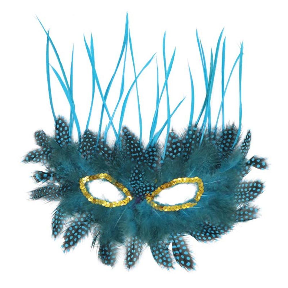 Half Face Feather Mask Comfortable Wear Masquerade Mask Performance Mask  Photography Prop