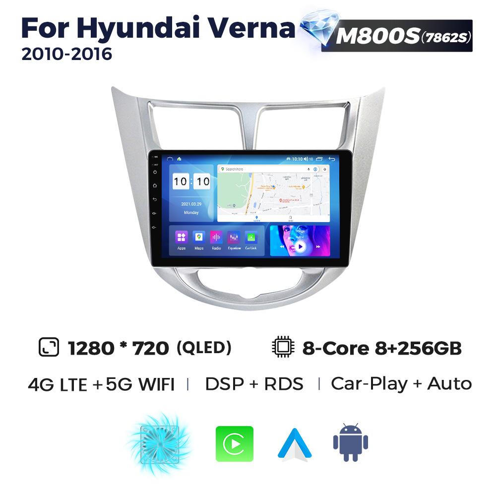 NaviFly 8Core 8+256G 4G LTE 5G WIFI Android автомобильное радио для Hyundai Solaris Verna Accent 2010-2016 интеллектуальный мультимедийный видеоплеер