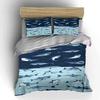 Shark Pattern Bedding Set Bedding set (1 duvet cover, 2 pillowcases, duvet not included)