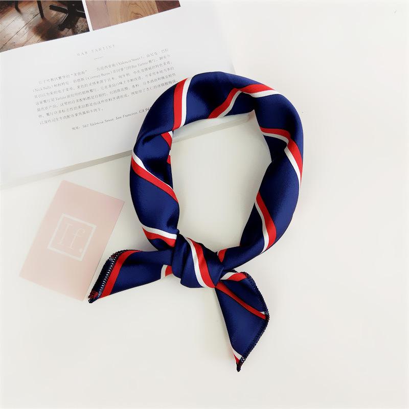 50 Spring/Summer New Small Scarf Small Square Scarf Women'S Professional Decoration Printed Professional Fashion Scarf