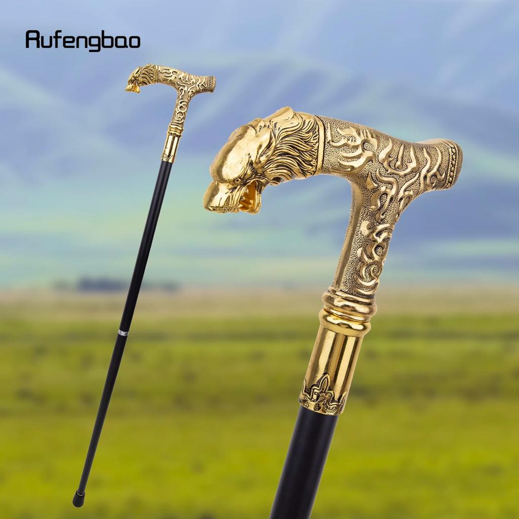 Ручка золотого волка, роскошный узор, трость для вечеринки, модная элегантная трость, декоративная ручка для трости, ручка Crosier 90 см