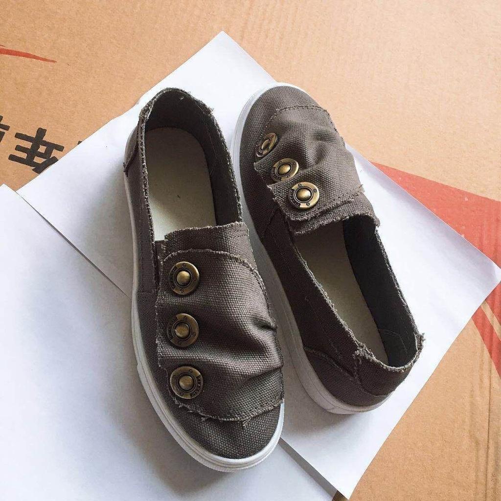 Женская парусиновая летняя обувь, одинарная повседневная однотонная джинсовая обувь