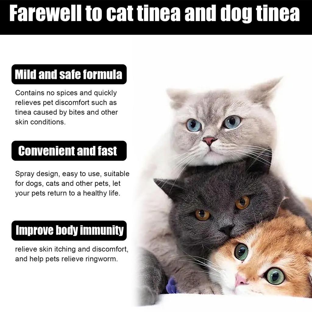 30 мл спрей для ухода за кожей домашних животных, кошачий стригущий лишай, дерматит, экзема, удаление зуда у кошек, спрей
