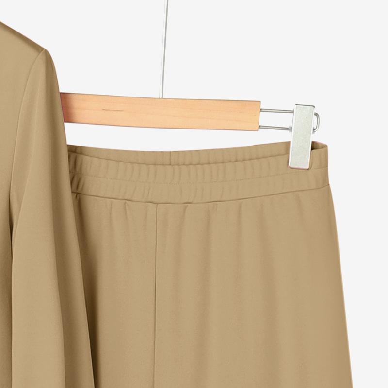 ZANZEA Women Long Sleeve Turtleneck Blouse and Pants Casual Two Piece Suit Sets