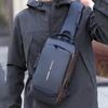 Мужская нагрудная сумка, водонепроницаемая, противоугонная, с двумя молниями и кодовым замком, сумка на ремне, USB-порт для зарядки, многослойный портативный рюкзак для путешествий через плечо