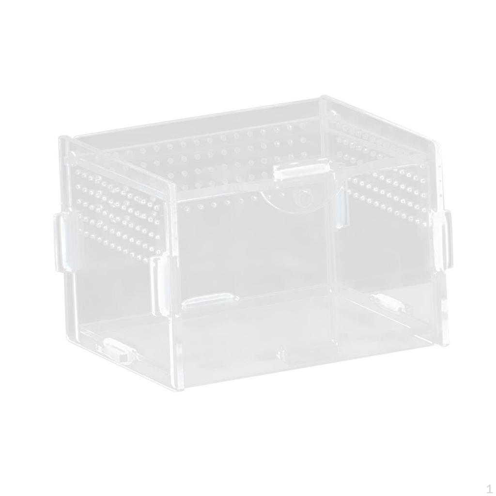 Reptile Breeding Box Animal Habitat Cage Clear Terrarium Enclosure for Geckos Young