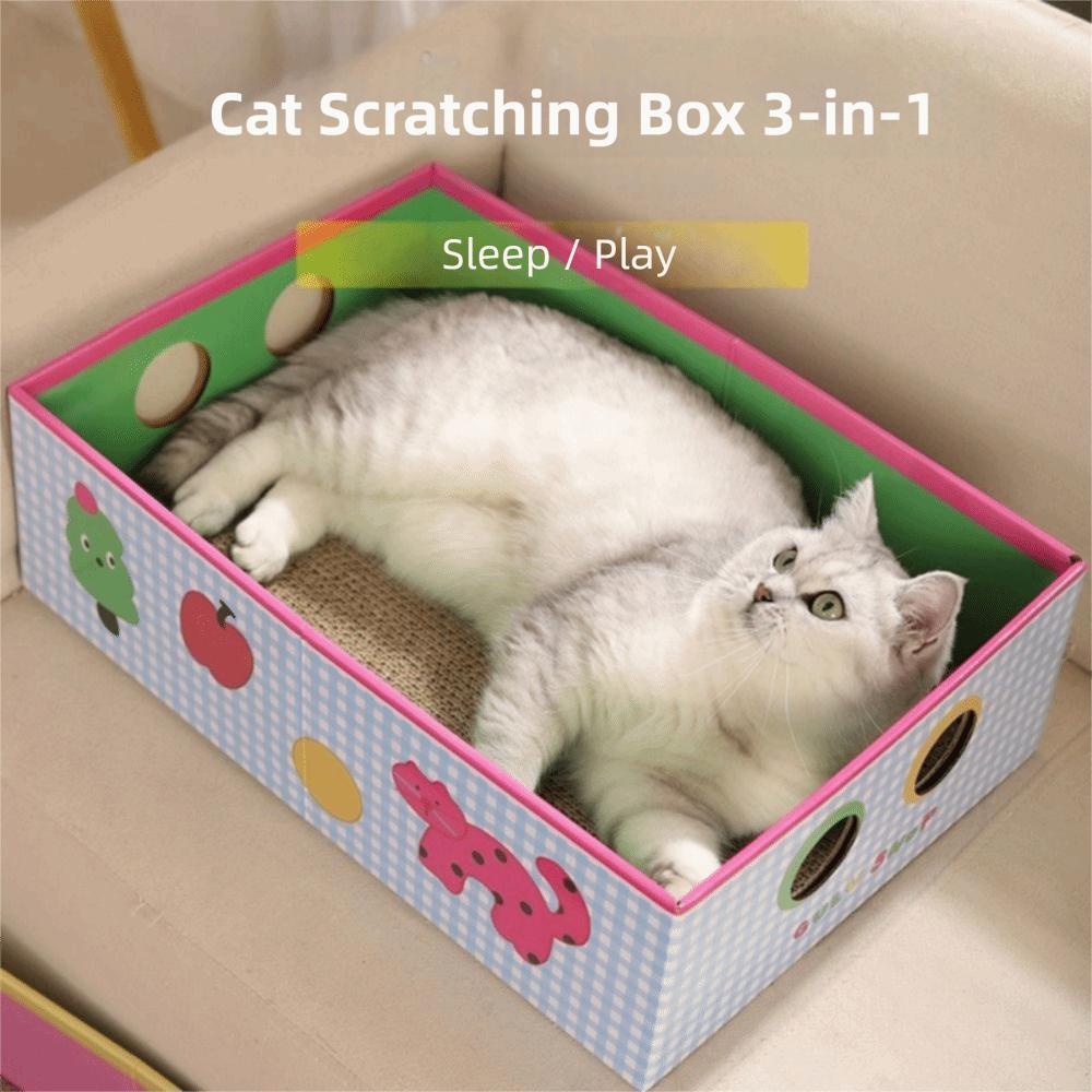 Большой картонный домик для кошек Гофрированный картон Когтеточка для кошек Защита мебели