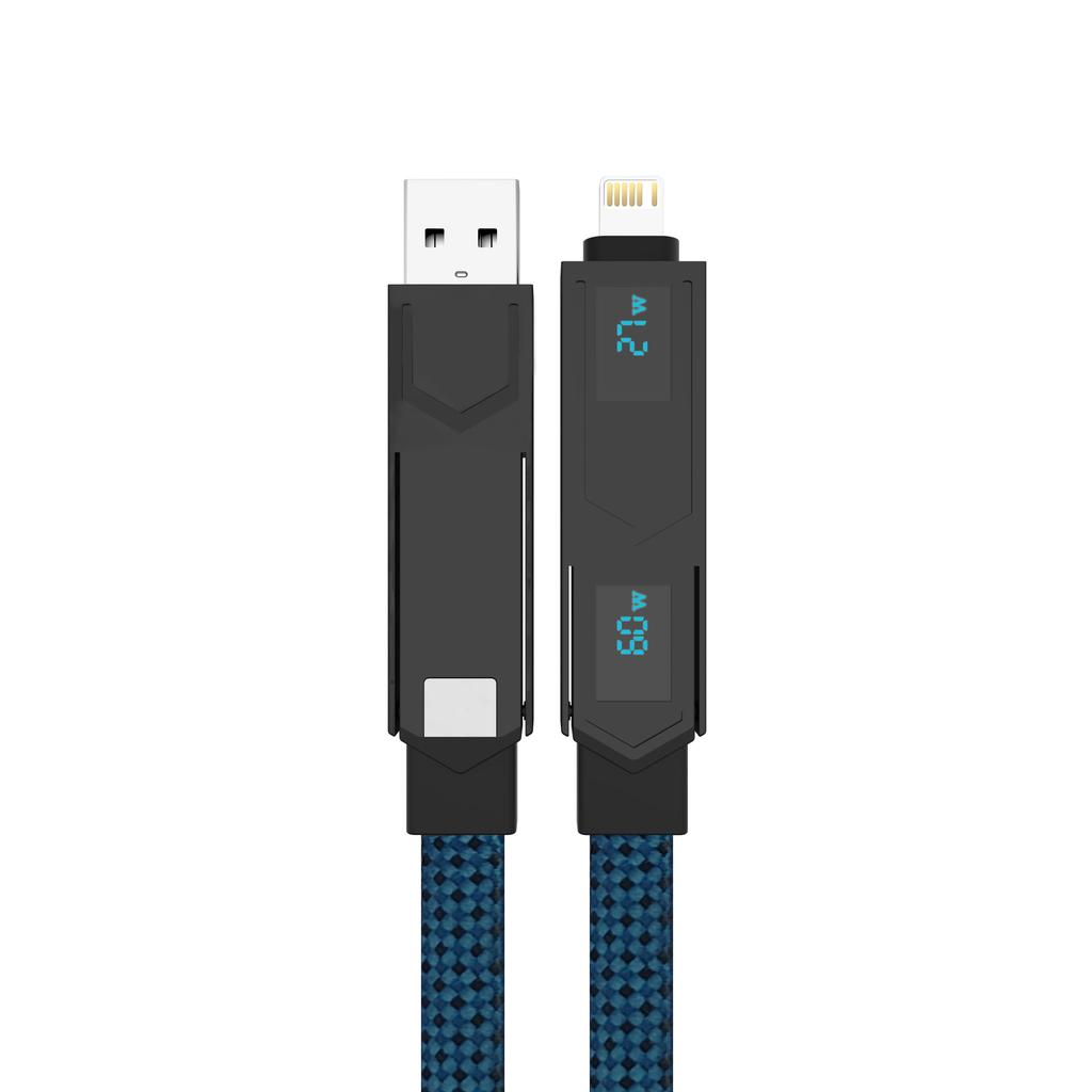 PD 60W USB-C to USB-C Digital Display Data Cable USB-A 27W Fast Charging Cable Keychain Lanyard Suitable for iPhone Pro Samsung