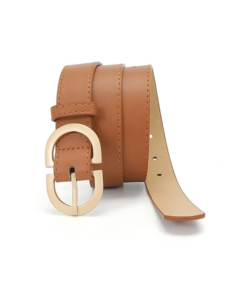 Женский ремень Модный ремень с пряжкой-булавкой Тонкий ремень Натуральный Роскошный Мягкий ремень Женский С брюками карго Джинсами Ветрозащитный ремень Ремень из ПУ кожи