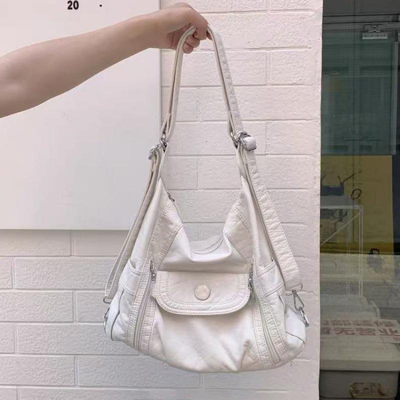 Spice girl multi-functional three-purpose bag pu soft leather shoulder tote bag millennial style large-capacity medieval retro backpack