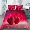 Red Love Пододеяльник Пляж Лес Пейзаж Одеяло Постельное белье Декор Эстетика Пододеяльник Мягкий Дышащий Постельное белье Комплект 3 шт.