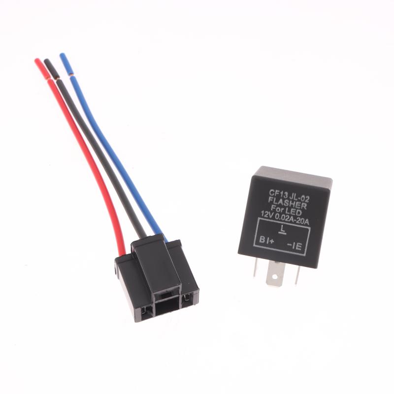 12V 3-контактное регулируемое светодиодное реле-мигалка указателя поворота для автомобиля, мотоцикла, 3-контактное светодиодное реле-мигалка, светодиодная мигалка