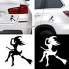 Funny Broom Witch Reflective Car Vehicle Body Window Bumper Decals Sticker Decor Auto Stickers