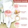 12Pcs Cloth Simulation Rose Style Napkin Rings Versatile Bright Color Napkin Holders Rings for Wedding Banquet Birthday Party