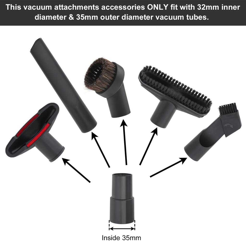6 шт. многоразовых принадлежностей для пылесоса, набор для уборки, щетка для деревянного пола, сменный адаптер для шланга, набор для уборки дома