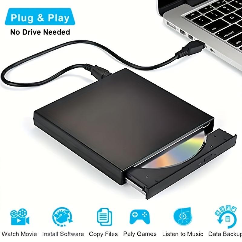Внешний привод CD-DVD, USB 2.0, тонкий переносной внешний привод CD-RW, записывающий проигрыватель DVD-RW для ноутбуков, ноутбуков, настольных компьютеров