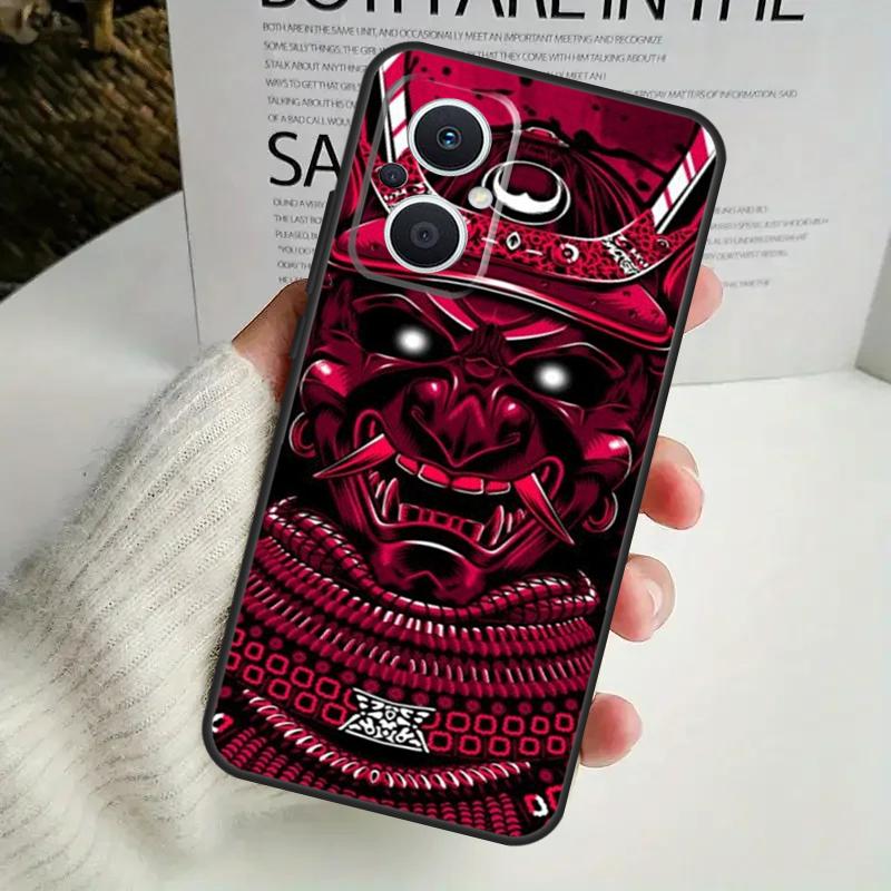 Чехол для телефона Самурайская маска Демон Для OPPO Reno 8 7 Lite 8T 11 12 13 14 14F 10 Pro OPPO Find X8 X6 X5 X9 Pro