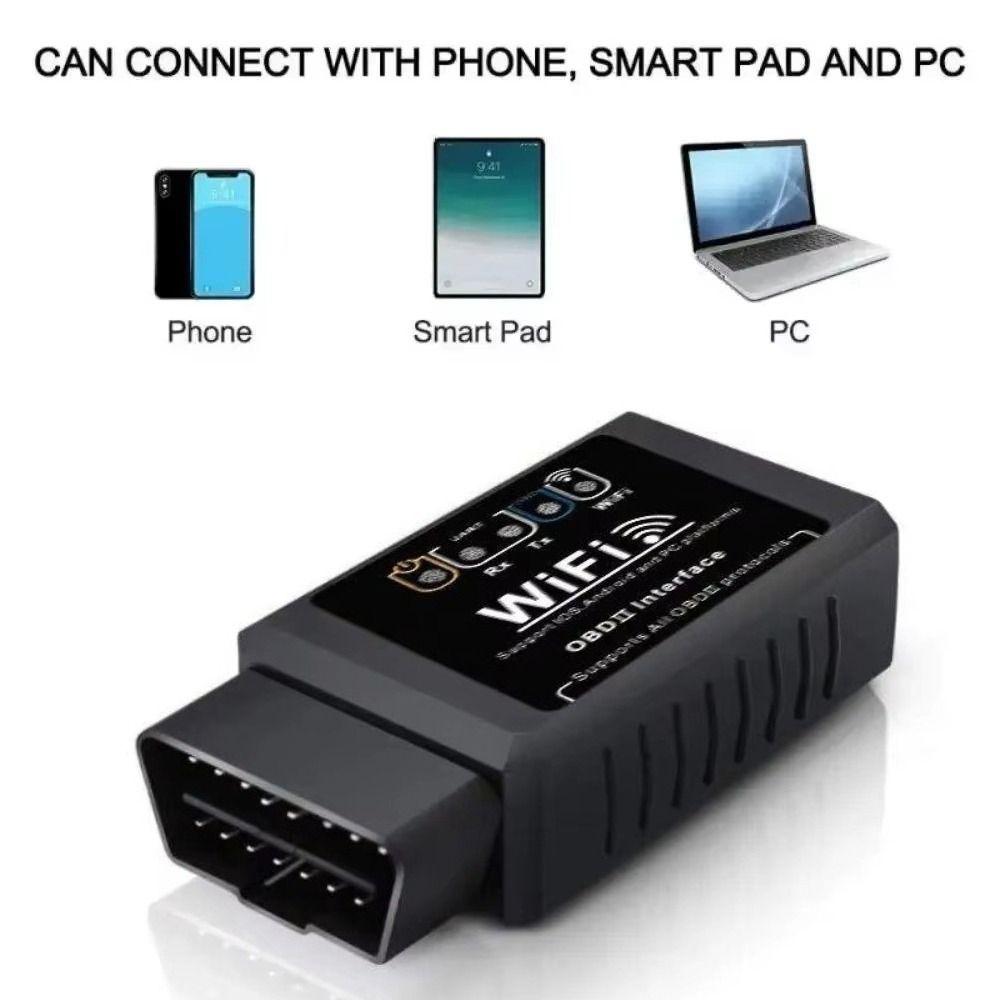 Прочный Пластиковый OBD2 Сканер Модель V1.5 Простое Управление ELM327 Сканер Версия WIFI Считыватель Кодов Ошибок Техническое Обслуживание Автомобиля