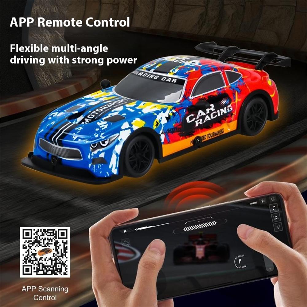 QX064-069 2.4G RC Car APP Controlled Drift Racing Vehicle Toy Model with Light/Sound Effects