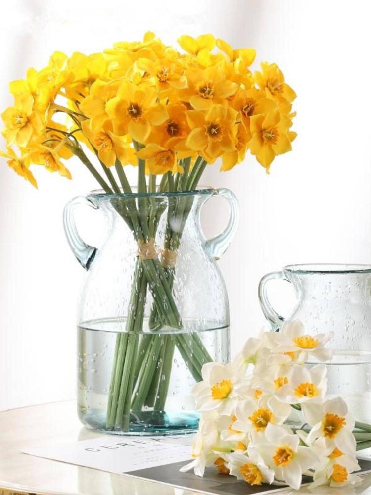 1 комплект Искусственные цветы нарциссов Искусственный цветок нарцисса Шелковые искусственные цветы Свадебный цветочный декор Букет для домашней вечеринки Свадебный офисный декор