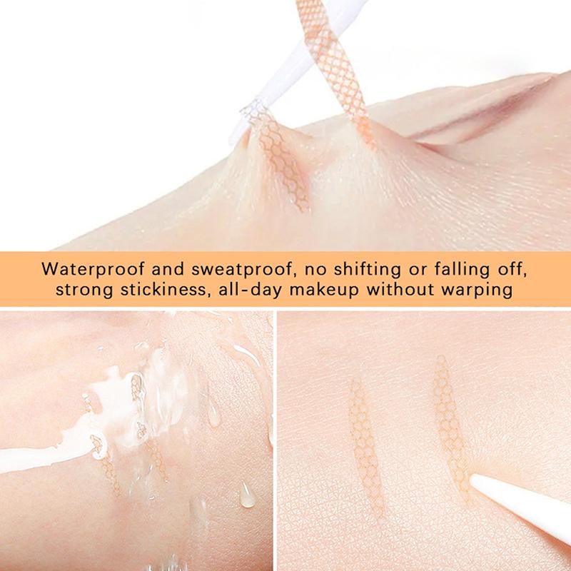 Невидимая двойная наклейка для век Кружевная полоска для подтяжки век Прозрачная марлевая сетчато-кружевная лента Самоклеящиеся наклейки Инструменты для подтяжки век