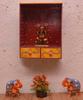 Hand Painted Wooden Hindu Temple: Wall Hanging Pooja Mandir