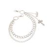 Popular Hiphop Waist Chain with Crossed Pendant Waist Charm Street Pants Chain Body Chain Trousers Chain Cool Accessory