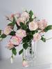 Pink Artificial Lisianthus Flowers Wedding Floral Arrangement Bouquet White Soft Touch Faux Eustoma Bouquet Home Decor