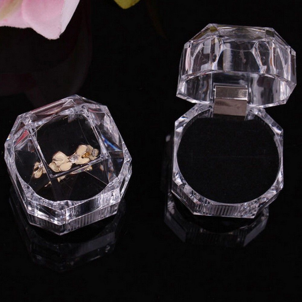 New Ring Box Hot Beautiful Organizer Display Case Earrings Brooch Storage Jewelry Box