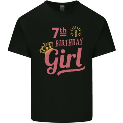 Футболка детская для девочки на 7-й день рождения, 7 лет, принцесса