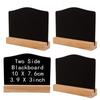 4pcs Wooden Creative Double-sided Small Blackboard Portable Removable Home Hotel Bar Writing Board