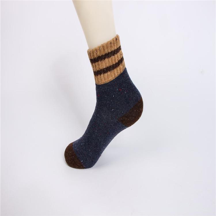 Женские теплые носки из кроличьей шерсти в японском стиле - осень/зима, толстая пряжа с двумя перекладинами в горошек
