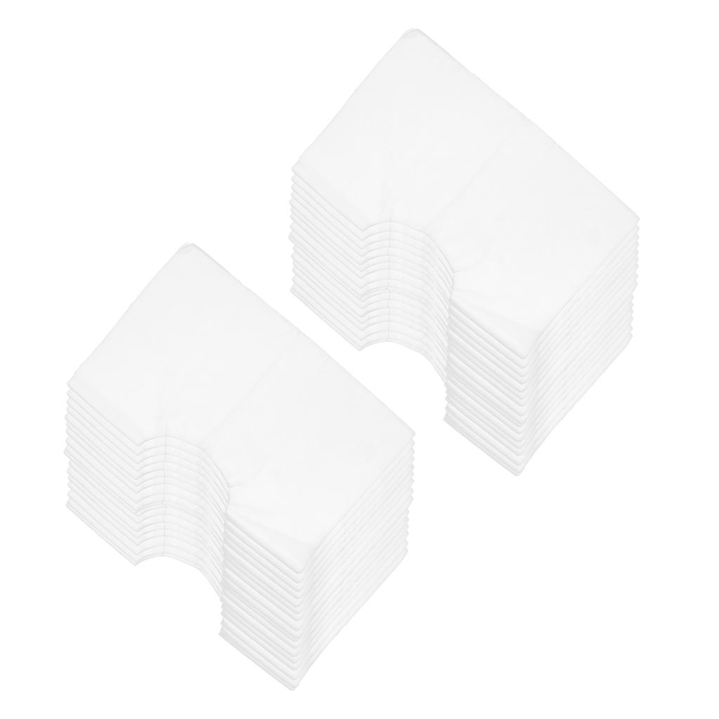200pcs Round Hole Disposable Face Rest Cover NonWoven Fabric Massage Bed Table Face Covers