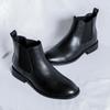 Классические ботинки челси, мужские повседневные кожаные ботинки с острым носком, 2024, брендовые удобные модные ботинки для отдыха на плоской подошве, дизайнерская обувь