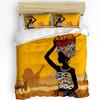 Африканская черная женщина жираф пододеяльник кровать постельное белье домашний текстиль пододеяльник наволочки спальня двуспальный комплект постельного белья без простыни