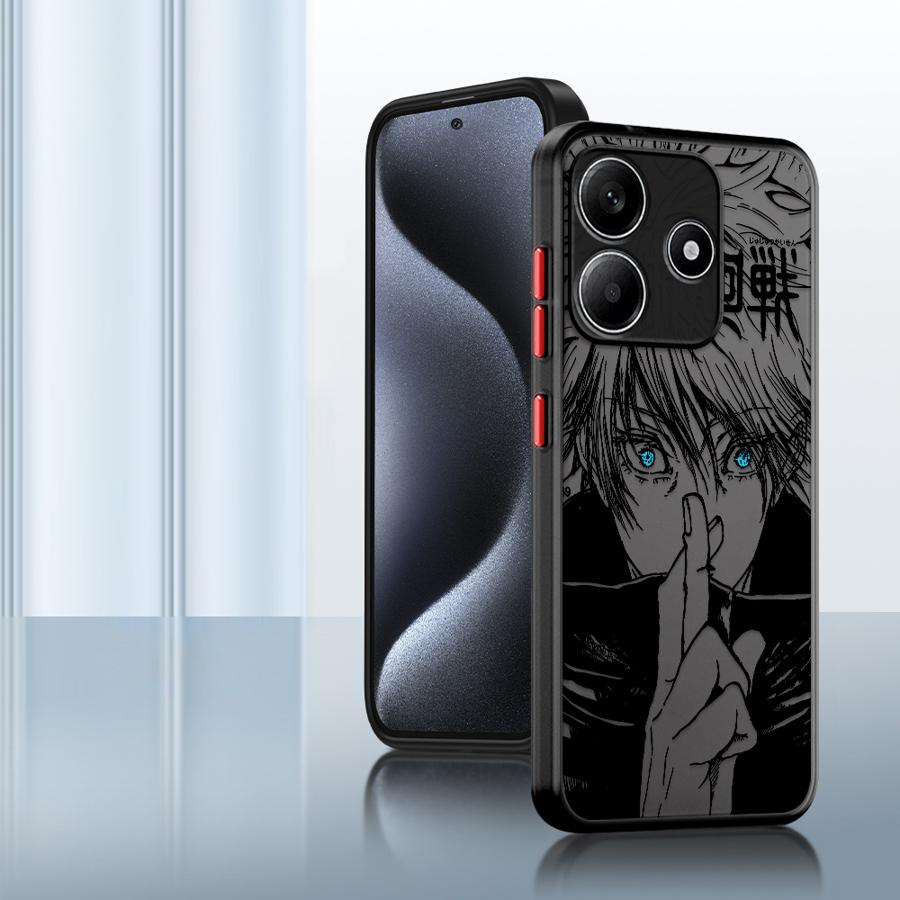 Чехол-накладка для телефона Funda Back для Xiaomi Redmi Note 14 14C 11 12 13C 10 9S 13 Pro Plus A4 Японское аниме G-gojo