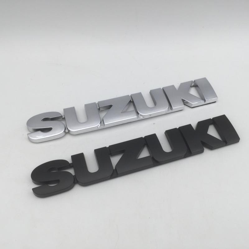 1 шт. АБС-пластик серебристый/черный для автомобиля Suzuki Буквы Наклейки на задний багажник Значок-эмблема Боковая наклейка на крыло Наклейка стайлинг Аксессуары