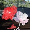 Simulation 3D Gauze Artificial Flower 50cm Big Giant Mesh Flower Hollow Silk Flower  Window Display