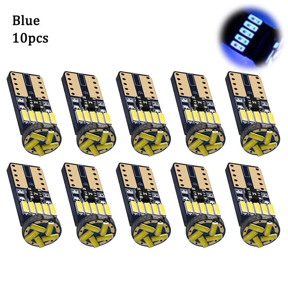 10pcs Super Bright T10 License Plate Light 168 12V Car LEDs Light W5W 194 Side Lights