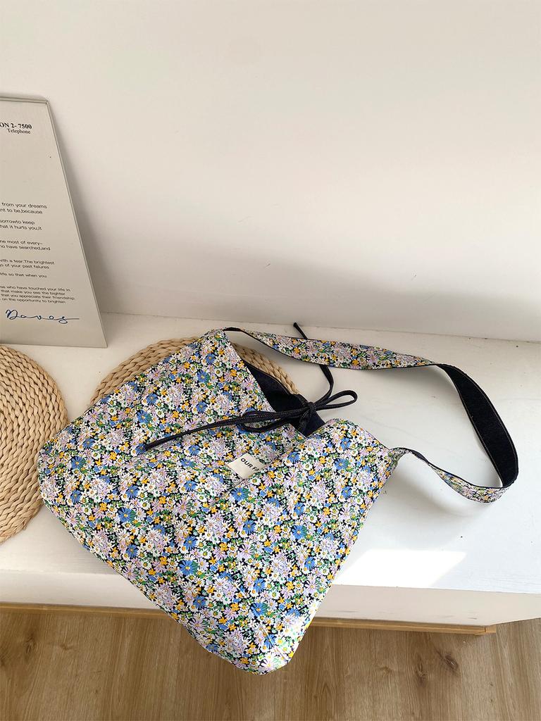 Front And Back Denim Bag, Ethnic Style Patchwork Bag, Bohemian Shoulder Messenger Bag, Double-Sided.