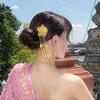 Ancient Golden Tassels Hair Fork Rhinestone Silver Rose Hair Sticks  Daily
