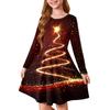 Girls' Princess Dress - Long Sleeve A-Line T-Shirt Dress Christmas Day