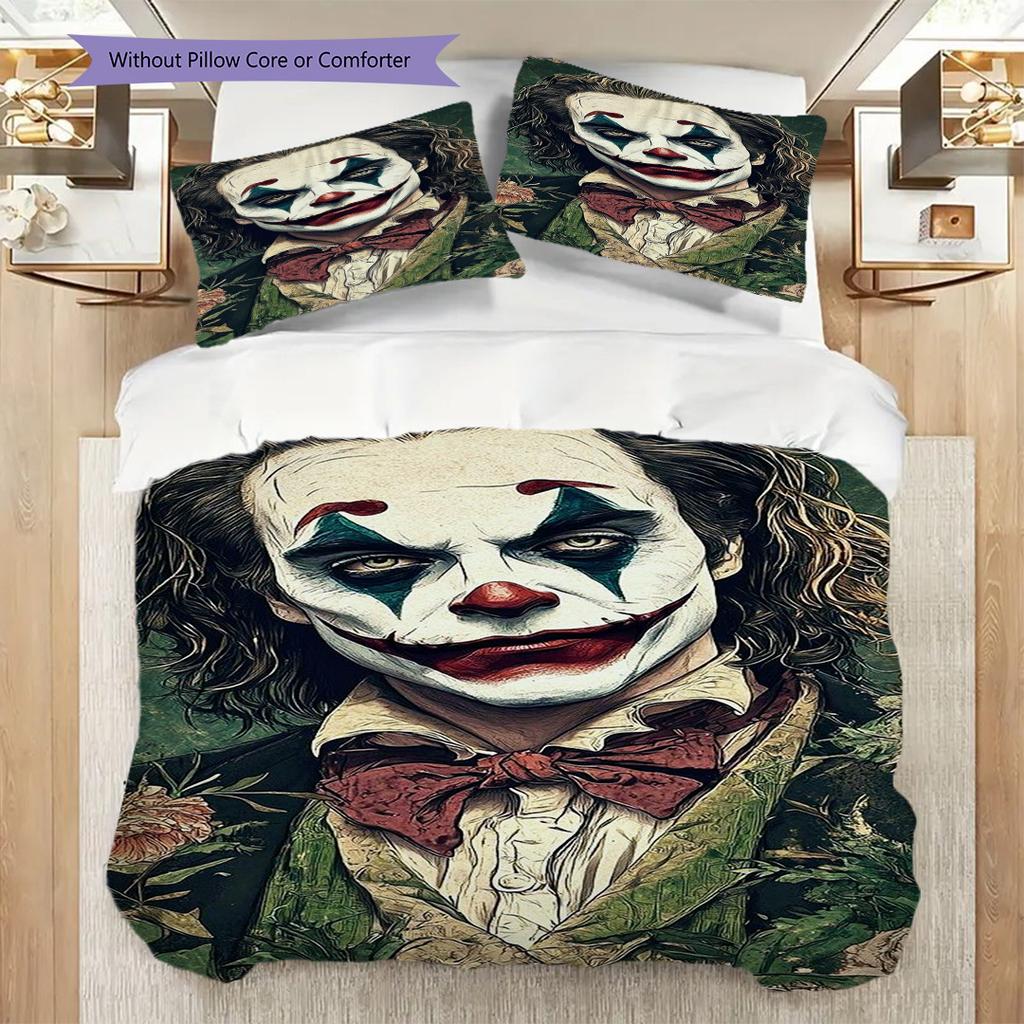 The Joker Chaos Color Threepiece Set 1 Duvet Cover 2 Pillowcase Without Core Soft And Comfortable Duvet Cover And Pillowcase